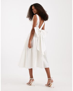 TFNC London Vestito Midi Da Sposa - Neutro