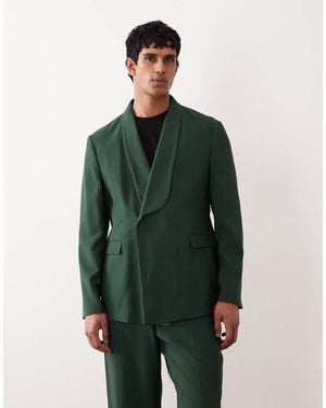 ASOS Double-Breasted Colbert Met Overslag En Normale Pasvorm - Groen