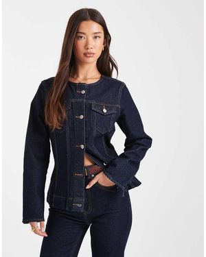 ONLY Chaqueta Vaquera Azul Añil Entallada De (Parte De Un Conjunto)