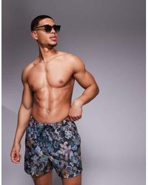 ASOS – kurz geschnittene badeshorts - Blau
