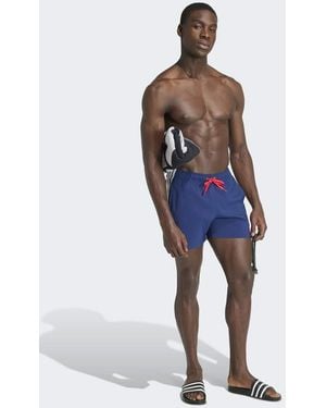 adidas Originals 3 Stripes Swim Shorts 5 Inch - Blue