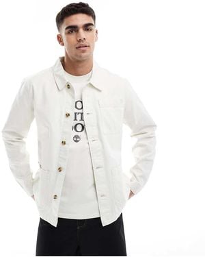 Timberland Kempshire Washed Canvas Chore Jacket - White