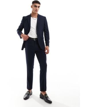 SELECTED Wool Blend Slim Fit Pants - Blue