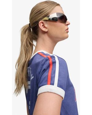 Superdry Athletic Football Stripe T-Shirt - Blue