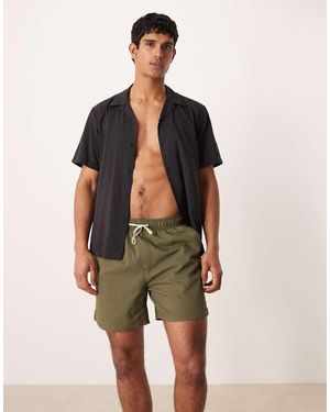 SELECTED Textured Swim Shorts - Green