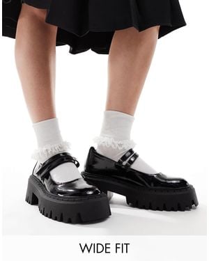 Raid Wide Fit – imani – klobige mary janes - Schwarz