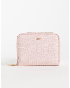 Mango Petit portefeuille effet croco - pastel - Rose