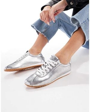 SEQWL Drifter Lace Up Gum Sole Trainers - Blue