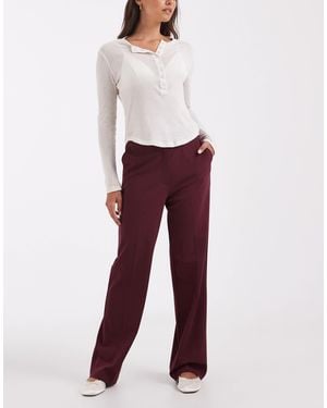 ASOS Tailo Slim Straight Pants - Red