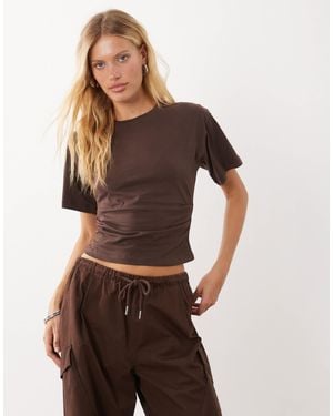 New Look Corsagen-t-shirt - Braun