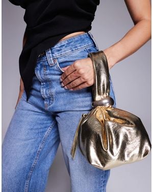 River Island Metallic Grab Bag - Blue