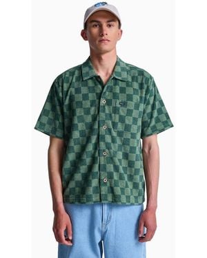 RVCA Antonia Figueiredo Checker Sponge Short Sleeve T-Shirt - Green