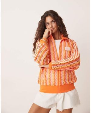 adidas Originals Gehaakt Trainingsjack - Oranje