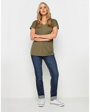 Long Tall Sally Mid Wash Cigarette Jeans - Blue
