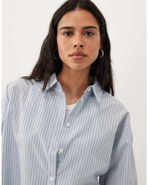 JJ Rebel Poppy Oversized Long Sleeved Shirt - Blue
