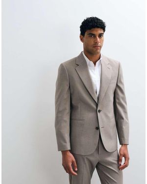 ASOS Chaqueta De Traje Microtexturizada De Corte Slim - Gris