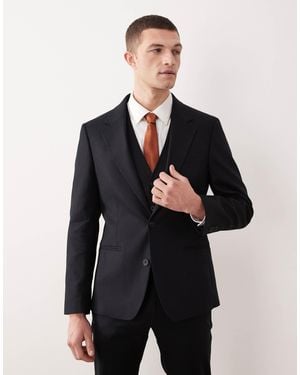 ASOS – eng geschnittene anzugjacke - Schwarz