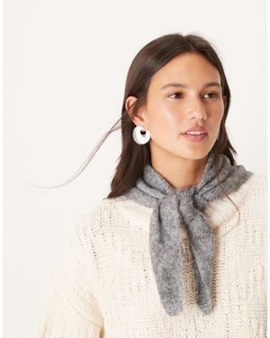 ASOS Knitted Small Triangle Scarf - Gray