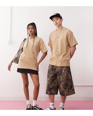 Vans Camiseta Extragrande Con Logo En La Parte Izquierda Del Pecho De -Marrón