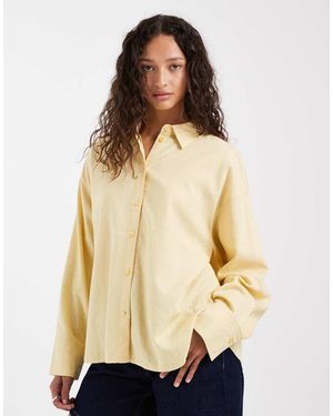 JJXX Linen Blend Long Sleeve Shirt - Natural