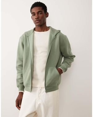 ASOS Essentials Relaxed Zip Through Hoodie - Green