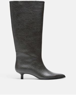 Stradivarius Bottes à petit talon carré - Noir