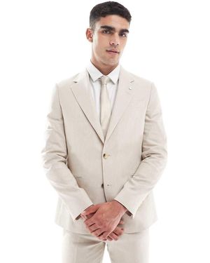 River Island Skinny Double Breasted Suit Jacket - White