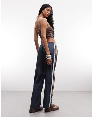 Roxy Straight Leg Trouser With Side Stripe - White