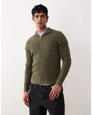 Mango – pullover aus baumwollmix - Grün