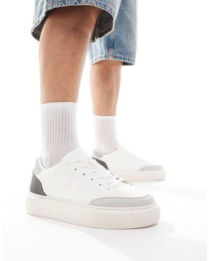 Jack & Jones Suede Mix Trainer - White