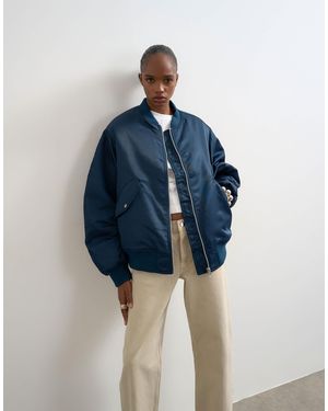 TOPSHOP Bomber With Contrast Lining - Blue