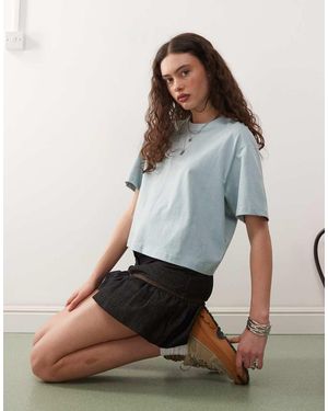 Collusion Boxy Short Sleeve T-shirt - Blue