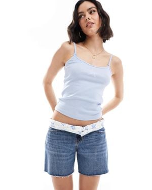 Hollister Low Rise baggy Denim Shorts - Blue