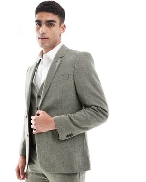 ASOS Wool Rich Slim Suit Jacket - Gray