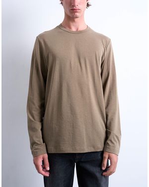 TOPMAN Lightweight Long Sleeve Regular Fit T-Shirt - Green