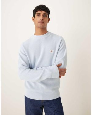 Calvin Klein Waffle Relaxed Fit Jumper - White