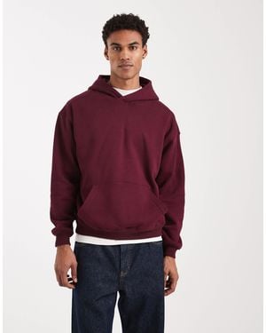Cotton On Box Fit Hoodie - Red