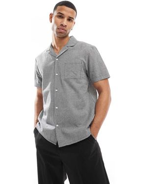 Another Influence Gingham Check Short Sleeve Shirt - Grey