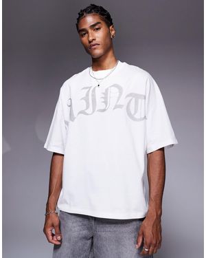 T-shirt Homme River Island Coton Marron Col V Taille M - Coupe Athlétique