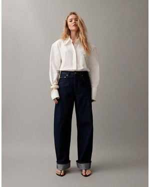 & Other Stories Balloon Fit Jeans With Turn-up Hem - Blue