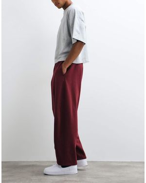 Weekday Joggers Anchos De Pernera Barrel Con Pinzas En-Rojo
