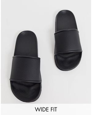 ASOS Wide Fit Sliders - Black