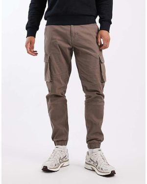 Only & Sons Tapered Cuffed Cargo Trouser - Brown