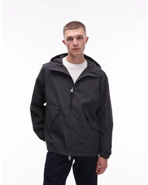 ARKET Windbreaker Jacket With Zip Front And Hood - Black