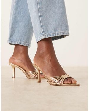 Mango Heeled Mule Sandal - Blue