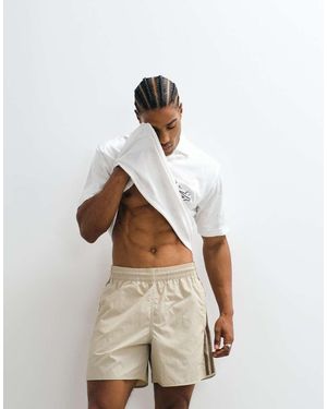 adidas Originals Three Stripe Sprinter Shorts - White