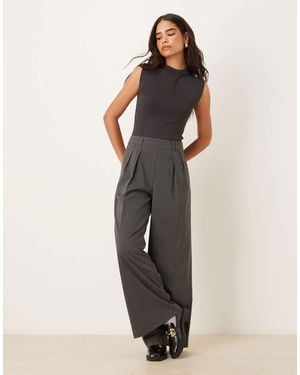 Mango 2 In 1 High Neck Sleeveless Tailored Jumpsuit In - Gray