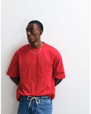 ASOS T-shirt épais oversize - Rouge