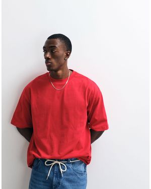 ASOS – schweres oversize-t-shirt - Rot