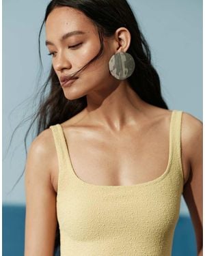 ARKET Crinkle Swimsuit - Yellow